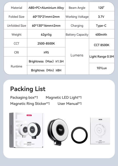 LM19 MagSafe Magnetic fill light